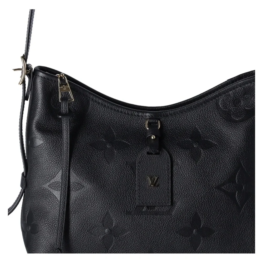 Louis Vuitton Carryall Zip NM PM Hobo M46288 Noir Monogram Empreinte + Pouch